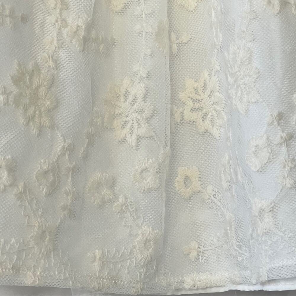 Laura Ashley Lace Ruffle Short Sleeve Dress Size 4 - Picture 5 of 11